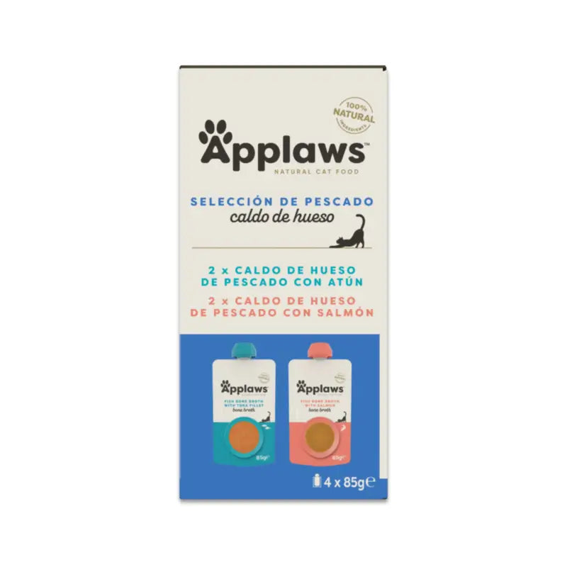 Applaws Cat – rybie kosti v bujóne, multipack, 4 x 85 g