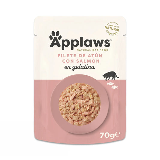 Applaws Cat – Tuniakový a lososový filé v želatíne, 16 × 70 g