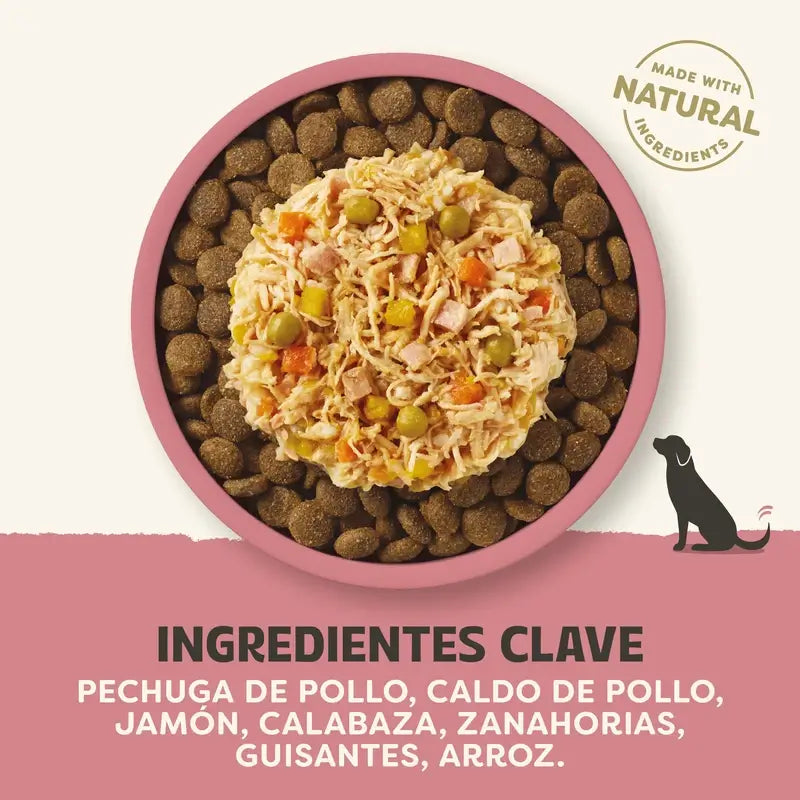 Applaws Dog – konzerva Topper s kuracím mäsom, šunkou, zeleninou a vývarom, 12 × 156 g