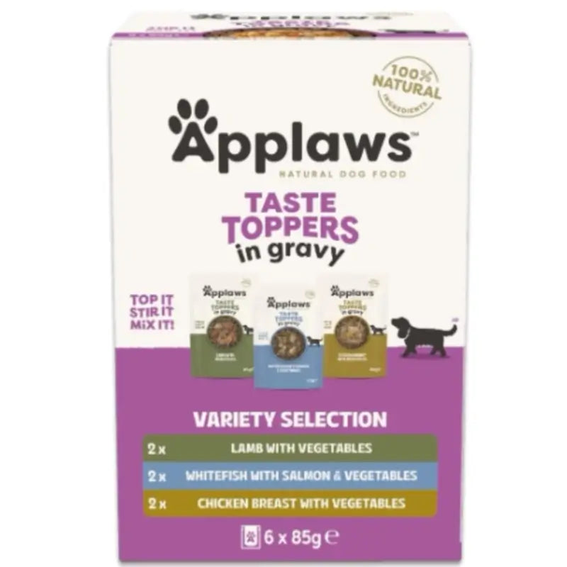 Applaws Dog Topper – zmiešaná omáčka, multipack, 6x85 g