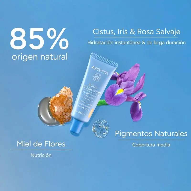 Apivita Aqua Beelicious rozjasňujúci tekutý krém SPF30, 40 ml