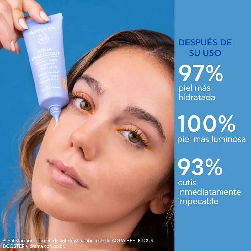Apivita Aqua Beelicious rozjasňujúci tekutý krém SPF30, 40 ml