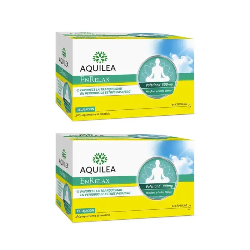Aquilea Enrelax Valerian + Hawthorn + Passionflower, 2X84 Capsules