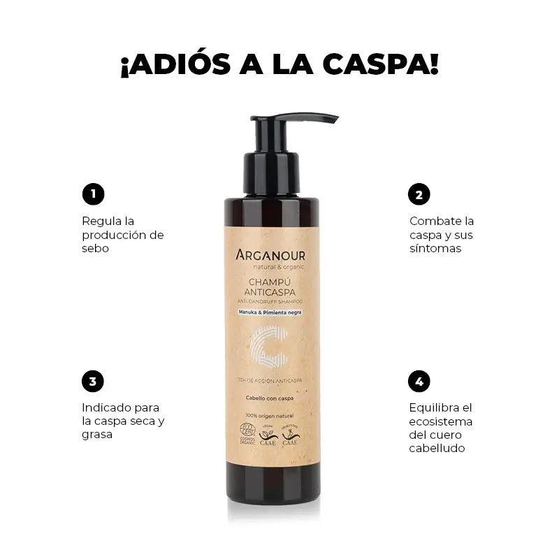 Arganour Capilar Šampón proti lupinám bez sulfátov, 200 ml
