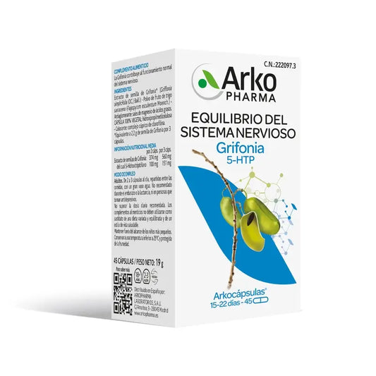 Arkocapsuly Grifonia – 5-HTP (85-hydroxytryptofán), 45 kusov