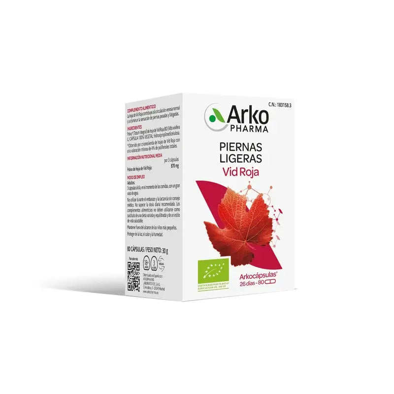 Arkocapsules Organic Red Vine, 80 capsules