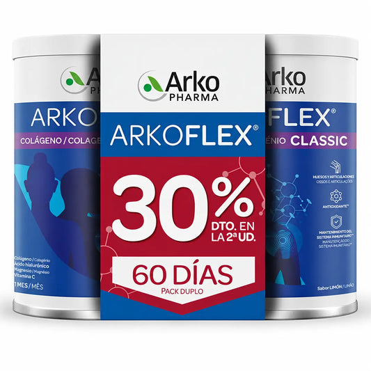 Arkoflex Kolagén Classic v prášku, balenie 2 × 360 g (2. balenie so zľavou 30 %), citrónová príchuť, 720 g