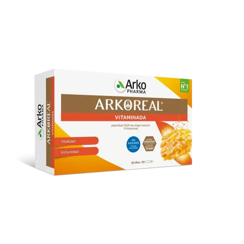 Arkopharma Arkoreal Vitadefensas Materská kašička bez cukru, 20 ampuliek