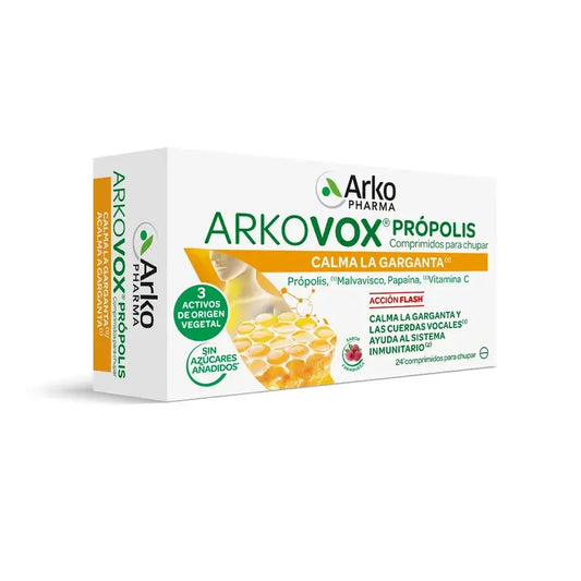 Arkovox Propolis-Vit C s príchuťou malín, 24 kusov