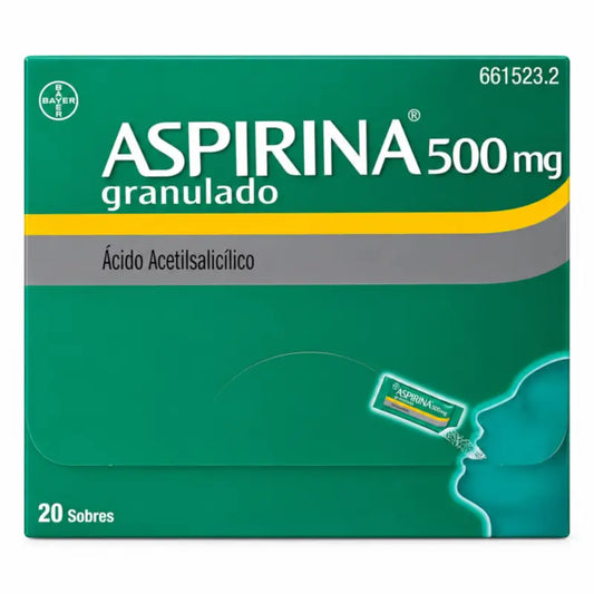 Aspirín 500 mg granulát na perorálne použitie, 20 vrecúšok