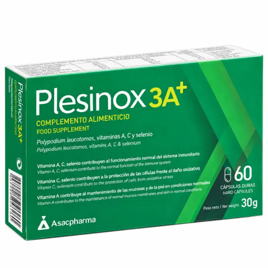 Príbalový leták Plesinox 3A 60 kapsúl.