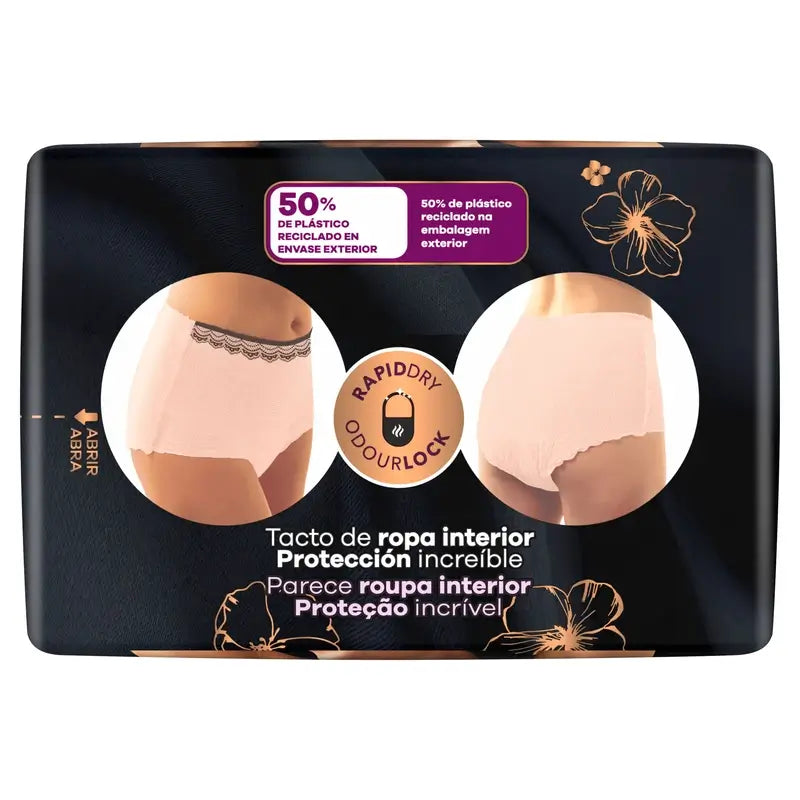 Ausonia Discreet Boutique – nohavičky na inkontinenciu, béžové, Plus, veľkosť M, 9 kusov