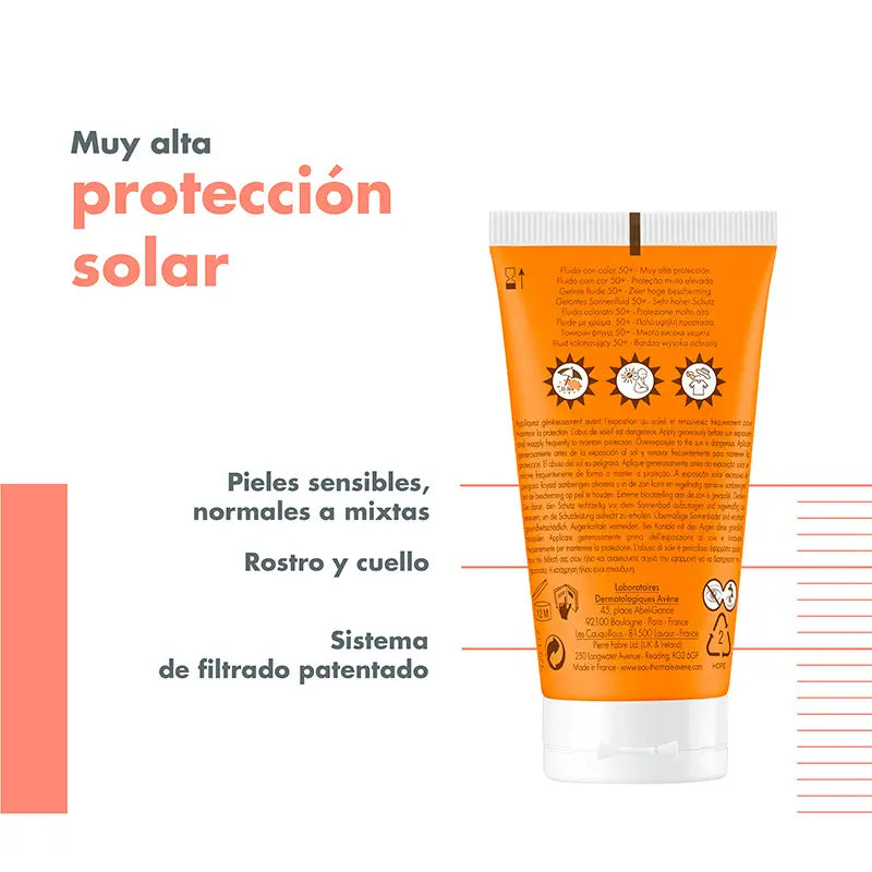 Avène Solar Fluido SPF50+ Color 50 ml