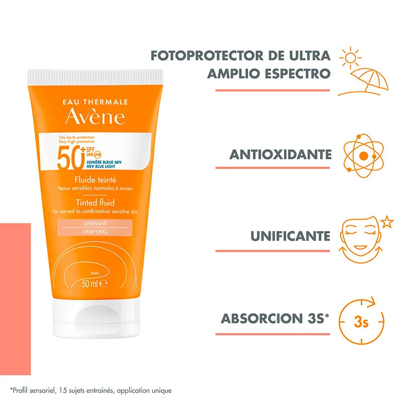 Avène Solar Fluido SPF50+ Color 50 ml
