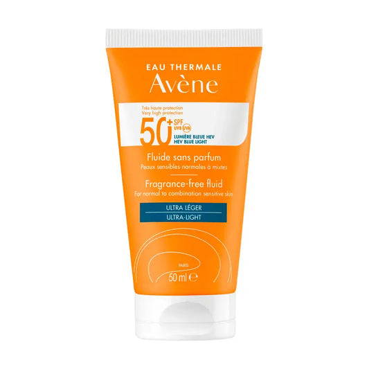 Avène Unscented Sunscreen Fluid SPF 50+, 50 ml
