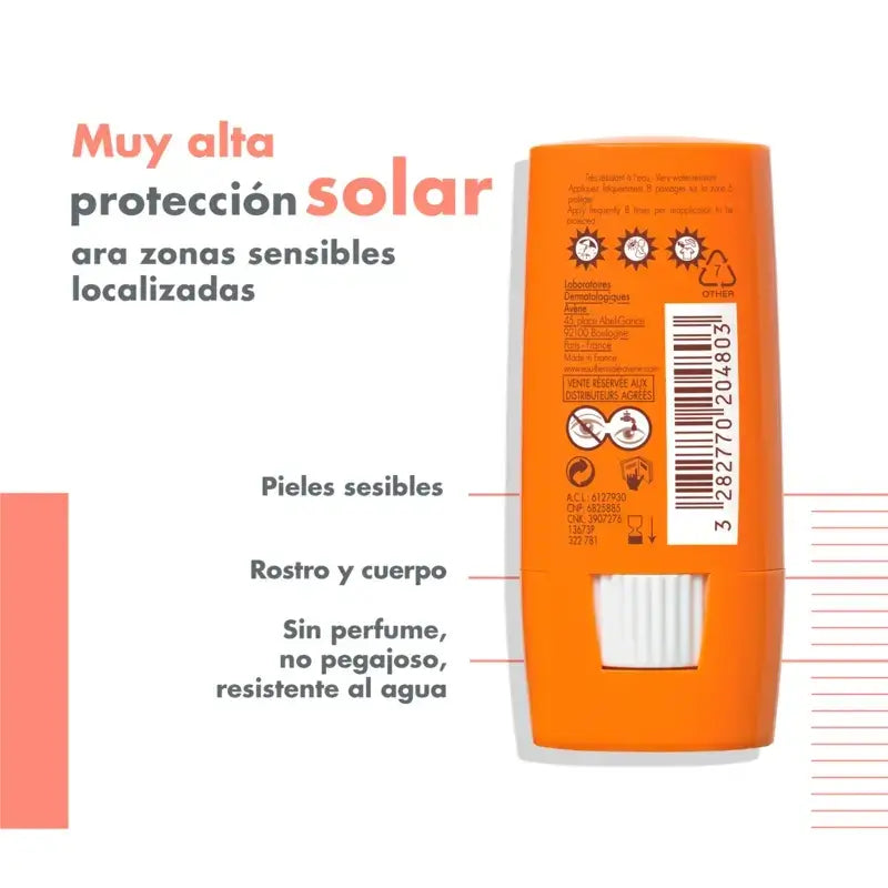 Avène Slnečný krém v tyčinke SPF 50+ pre citlivé partie 8 g