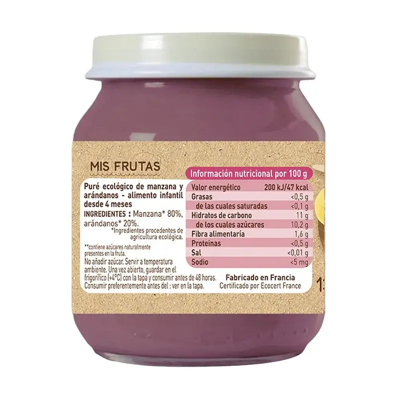 Babybio Jablko a čučoriedky, 130 g