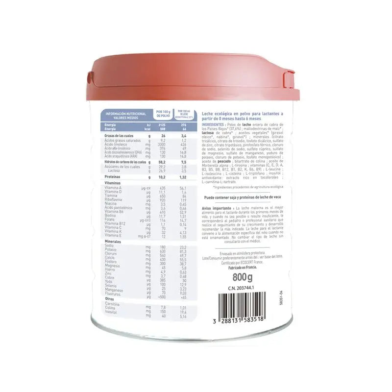 Babybio Caprea 1 Kozie mlieko 0–6 mesiacov, balenie 8 x 800 g