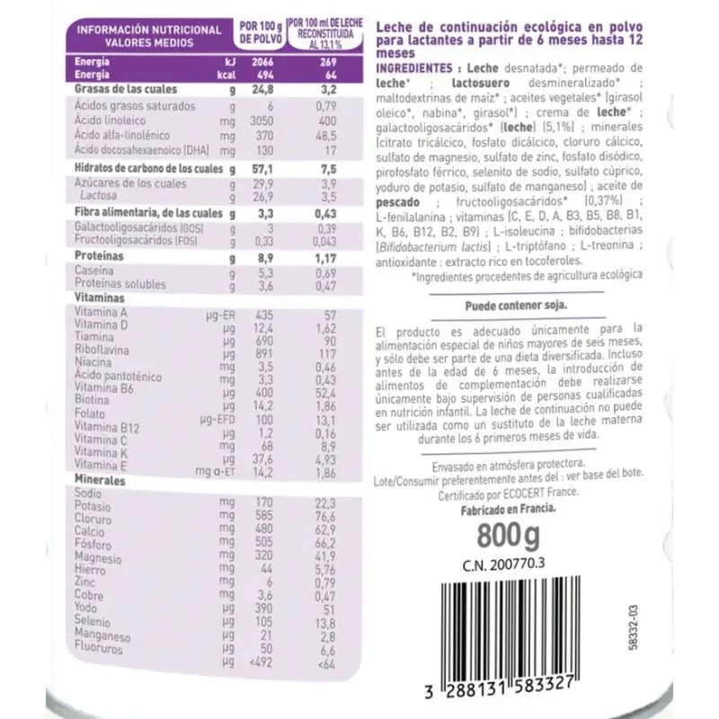 Babybio balenie mlieka Optima 2 a 3 + jogurty z kravského mlieka