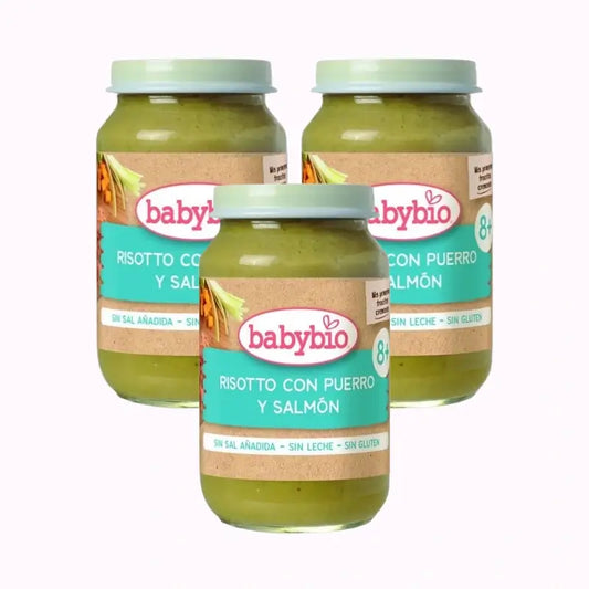 Babybio Leek Risotto With Salmon, Pack 3 x 200 g