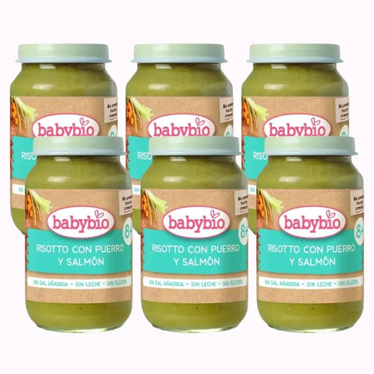 Babybio Leek Risotto With Salmon, Pack 6 x 200 grams