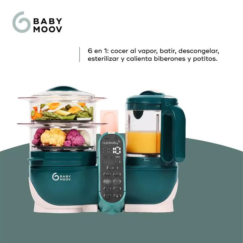 Babymoov Multifunkčný detský robot 6 v 1 Nutribaby(+) Opal Green