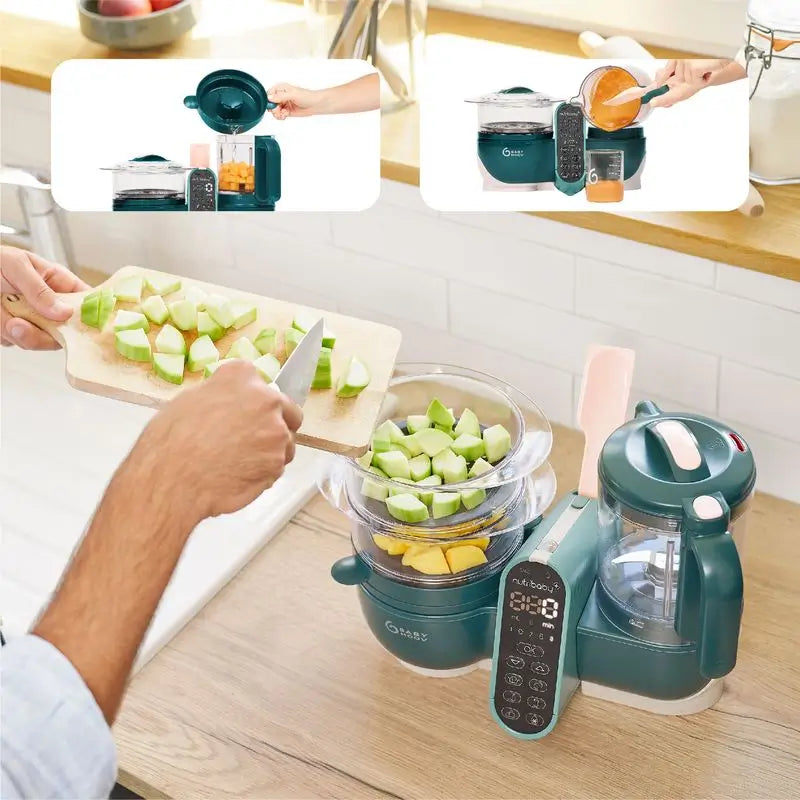 Babymoov Multifunkčný detský robot 6 v 1 Nutribaby(+) Opal Green
