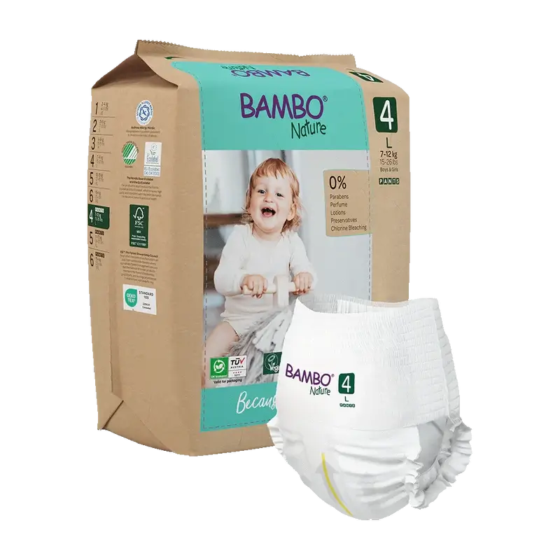 Bambo Nature Pants – plienky veľkosť 4 (7–14 kg), 20 kusov