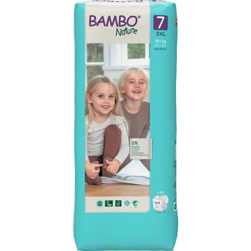 Bambo Nature plienky veľkosť 7 (18+ kg), 40 kusov