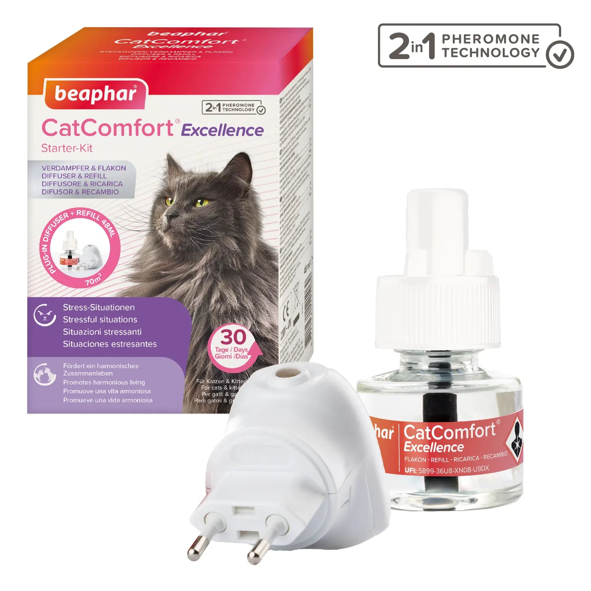 Beaphar Cat Comfort difúzor a náplň pre mačky 48 ml