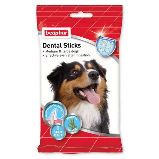 Beaphar Dental Sticks pre stredné a veľké psy 1 × 182 g, psie pamlsky