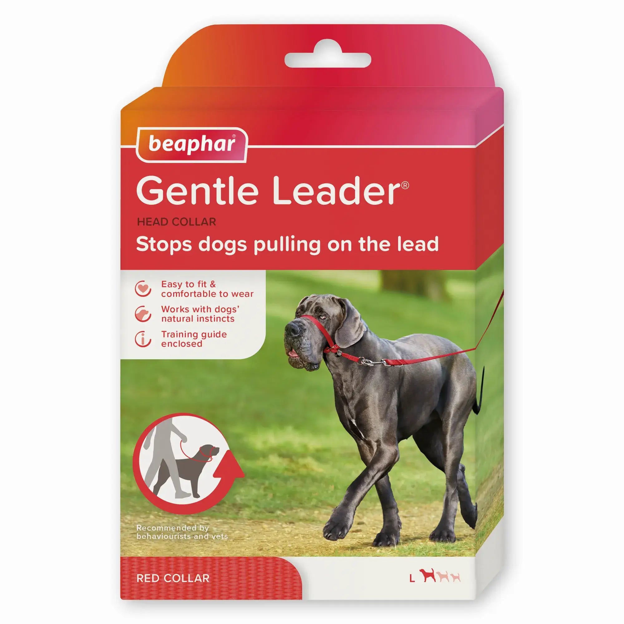 Beaphar Gentle Leader, veľkosť L, červená, 1 ks