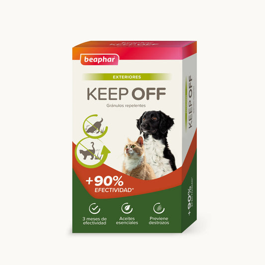 Beaphar Keep Off – repelentné granule na vonkajšie použitie pre psov a mačky, 2x200 g
