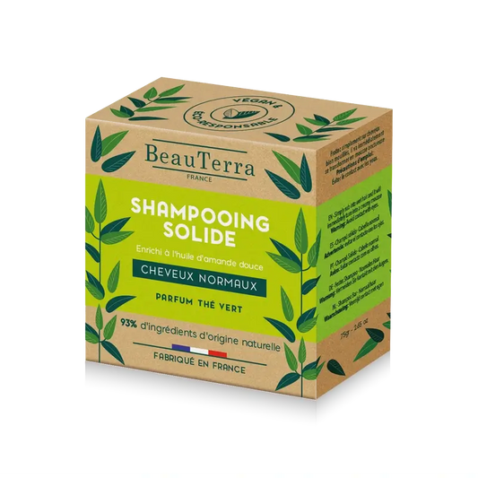 Beauterra Solid Green Tea Solid Shampoo (Normal Hair) , 75 gr