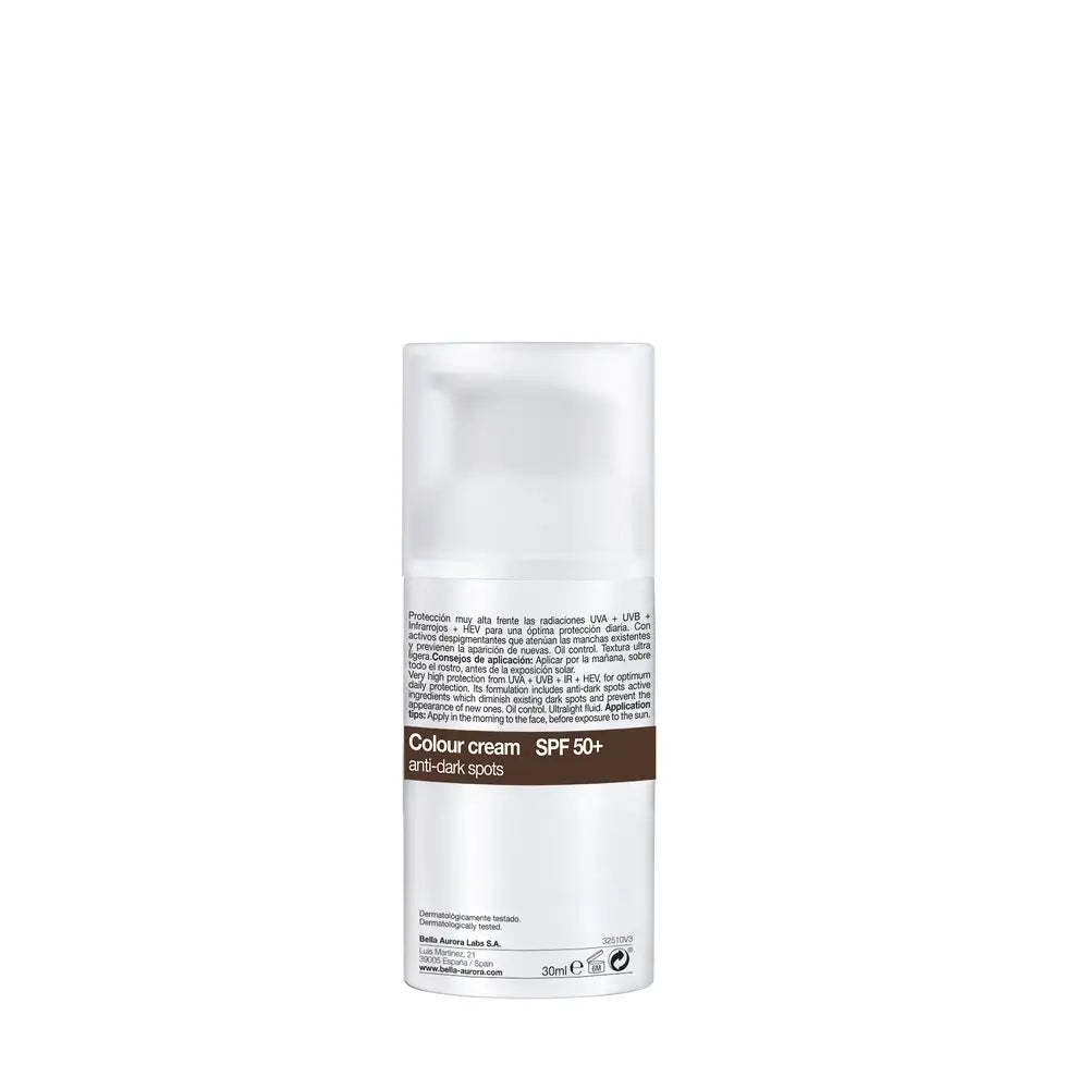 Bella Aurora  CC krém SPF 50+ bez obsahu oleja, 30 ml.