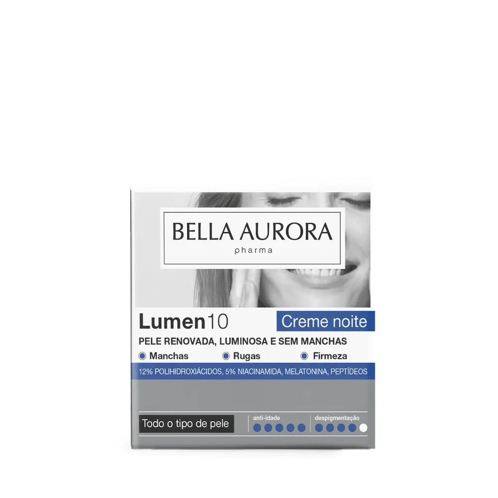 Bella Aurora Lumen10 – nočný krém proti starnutiu a pigmentovým škvrnám, 50 ml