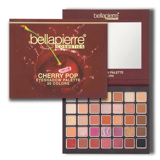 Bellapierre Cosmetics Cherry Pop Eyeshadow Palette, 35 Colors , 38 g