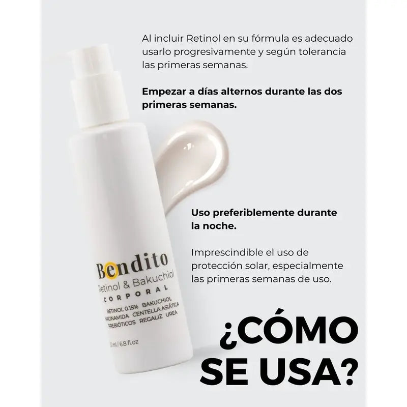 Bendito Retinol & Bakuchiol telový krém, balenie 3 x 200 ml