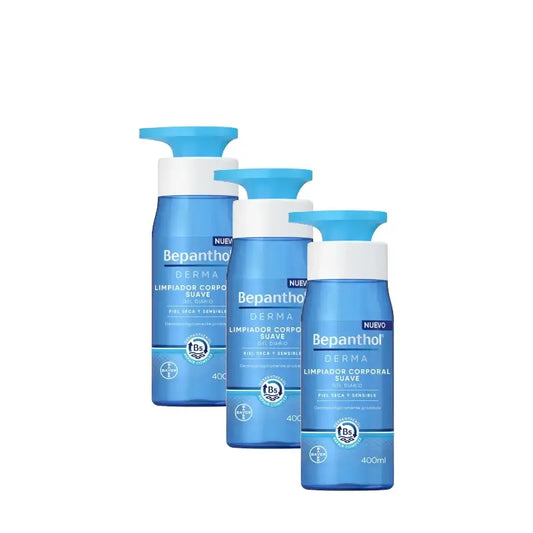 Bepanthol Derma Jemný telový čistiaci prípravok, balenie 3 x 400 ml