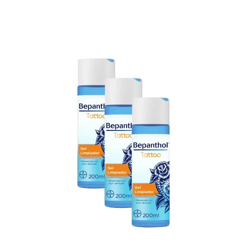 Čistiaci gél Bepanthol Tattoo, balenie 3 x 200 ml