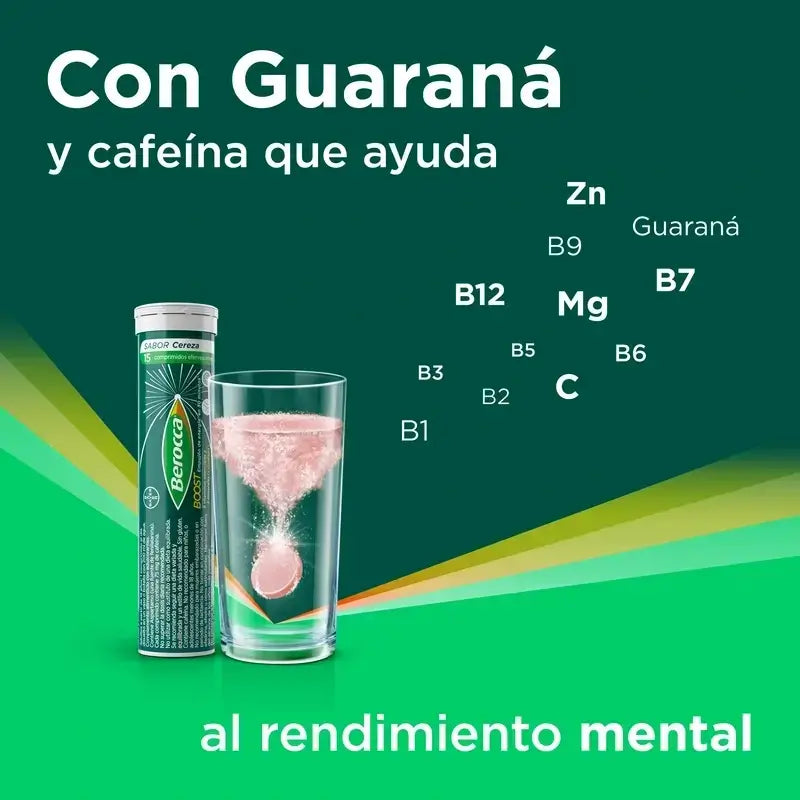 Berocca Boost – horčík, vitamíny a minerály s guaranou, 2x30 šumivých tabliet