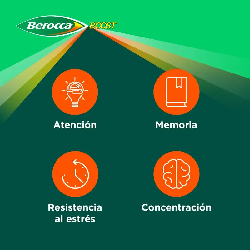 Berocca Boost – horčík, vitamíny a minerály s guaranou, 30 šumivých tabliet