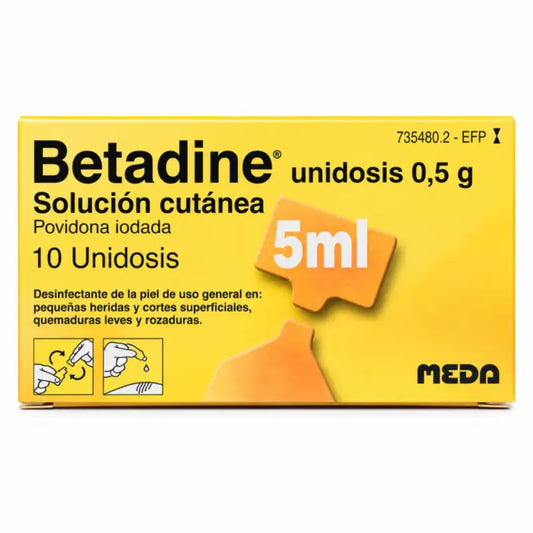 Betadine – topický roztok, 10 jednorazových dávok