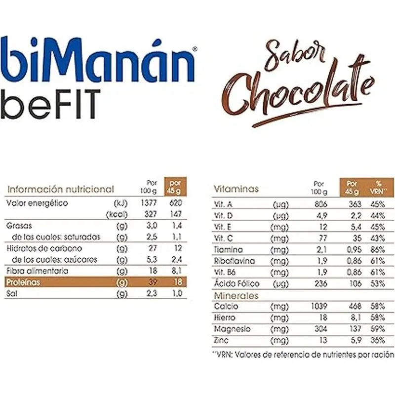 biManán Befit s príchuťou čokolády, 12 krémov