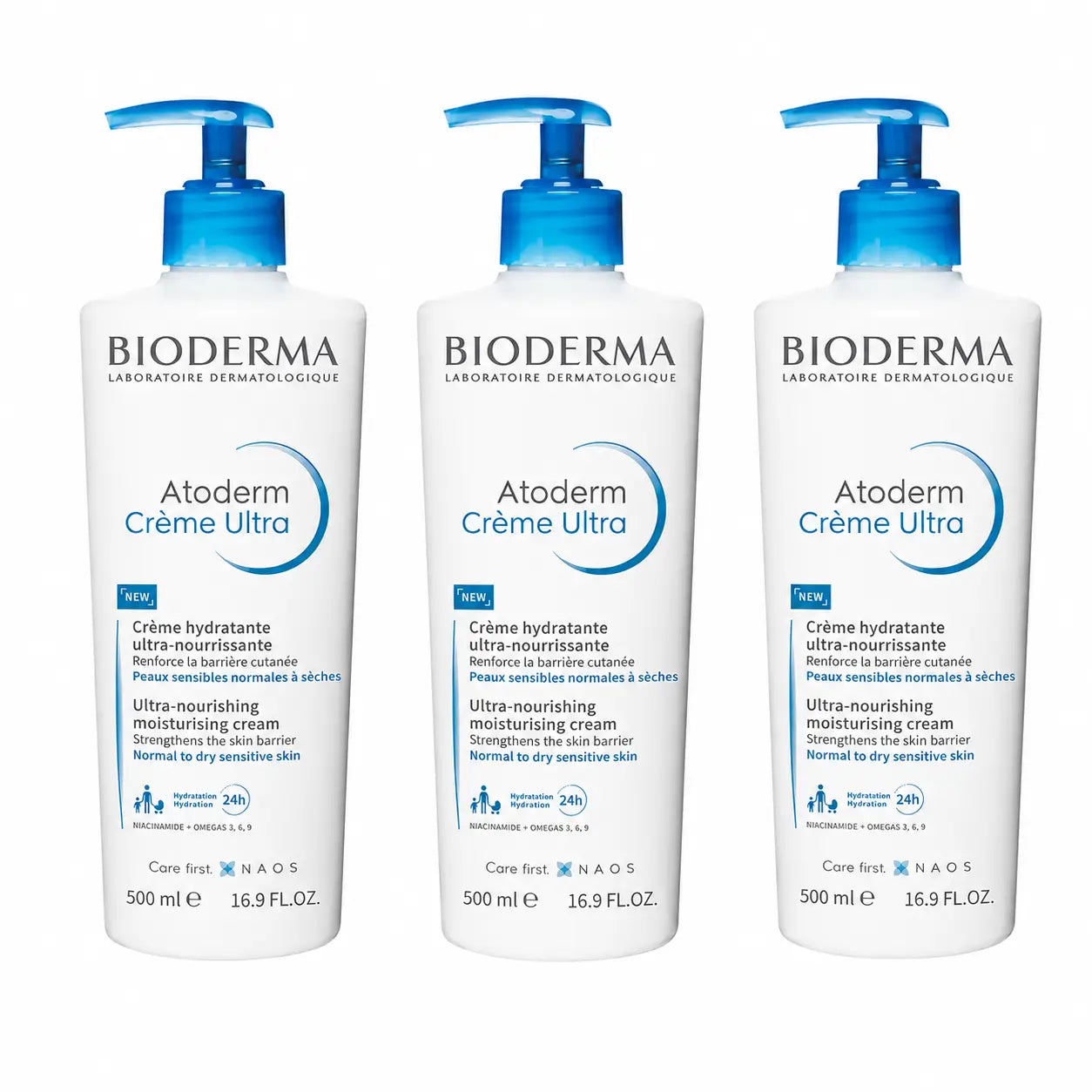 Bioderma Atoderm Ultra výživný krém 500 ml, balenie po 3 ks