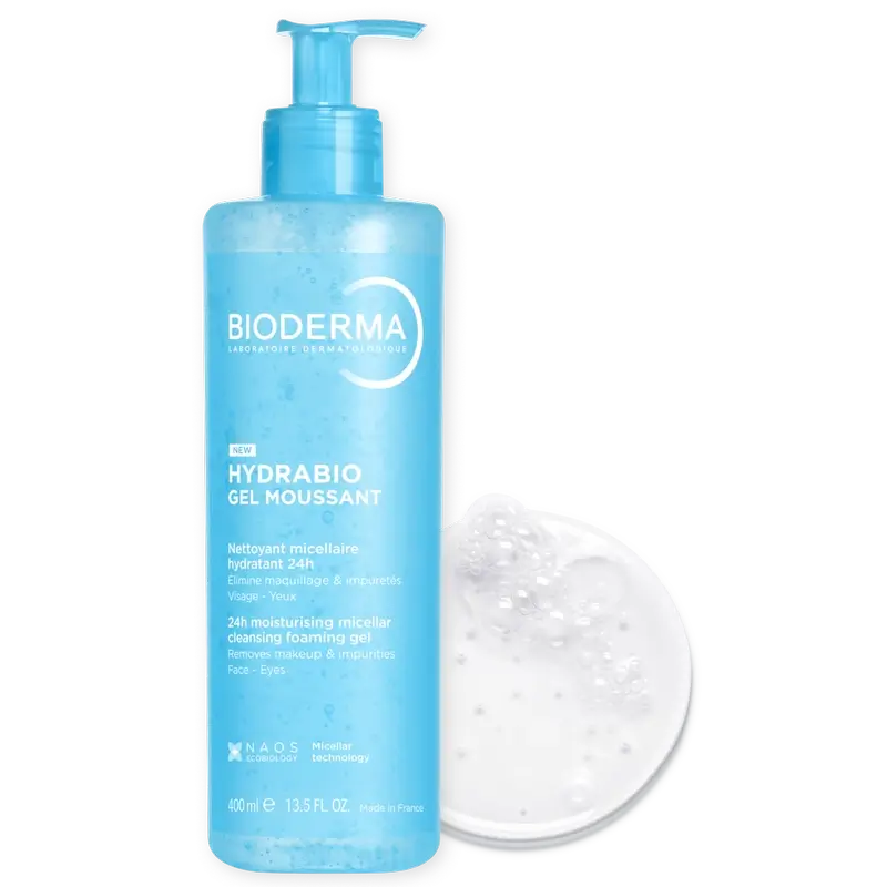 Bioderma Hydrabio penový micelárny gél pre dehydratovanú pleť, 400 ml