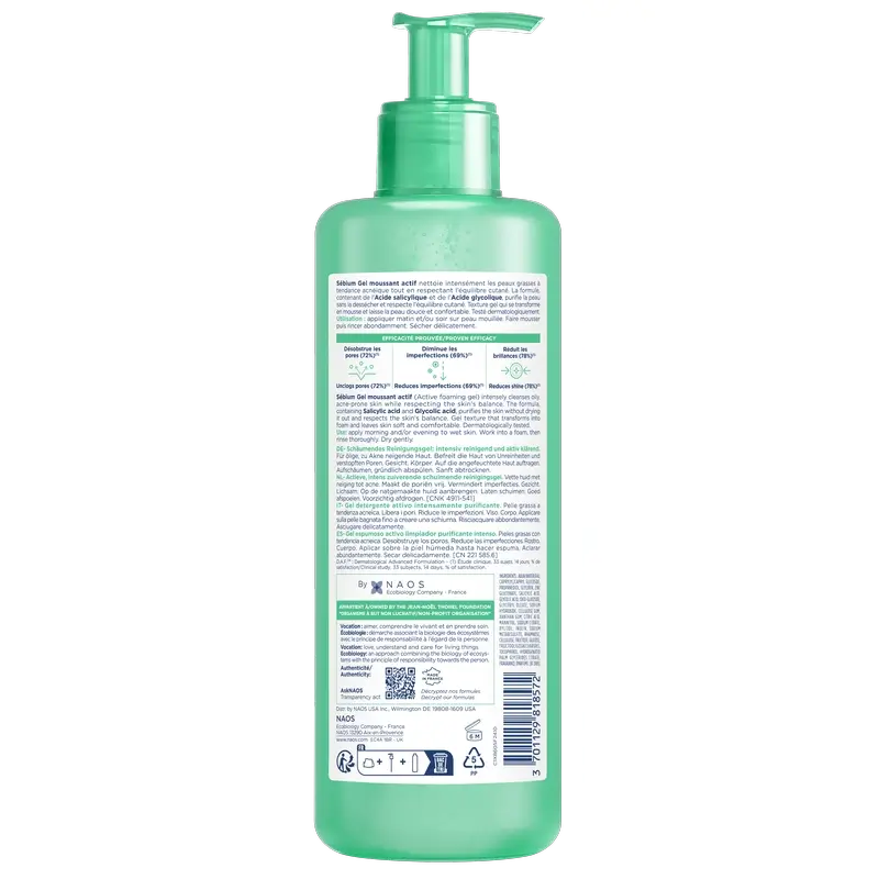 Bioderma Sébium Aktívny penový gél, 400 ml