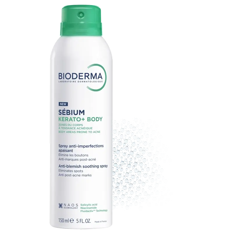 Bioderma Sébium Kerato+ Telo – sprej proti akné, 150 ml