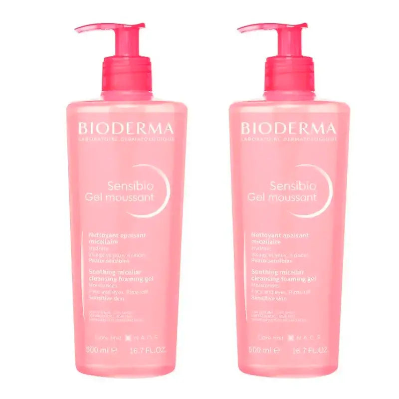 BIODERMA Sensibio Moussant Gel, Pack 2 x 500 ml