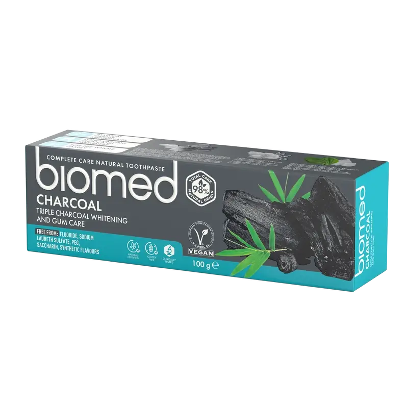 Biomed Charcoal Prírodná zubná pasta, 100 g